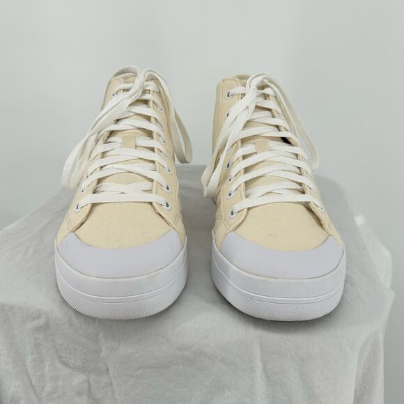 Womens Yellow White Adidas Bravada Mid Cloudfoam Skateboard Sneakers 8.5M GY5042 - Picture 2 of 8